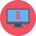 healthcare and medical,charity,monitor,donation,ribbon,monitor screen,cancer ribbon